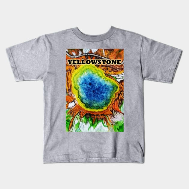 Yellowstone Hot Springs Kids T-Shirt by Matt Starr Fine Art